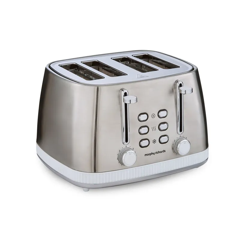 Morphy Richards Mexborough 4 Slice Toaster Black in White White