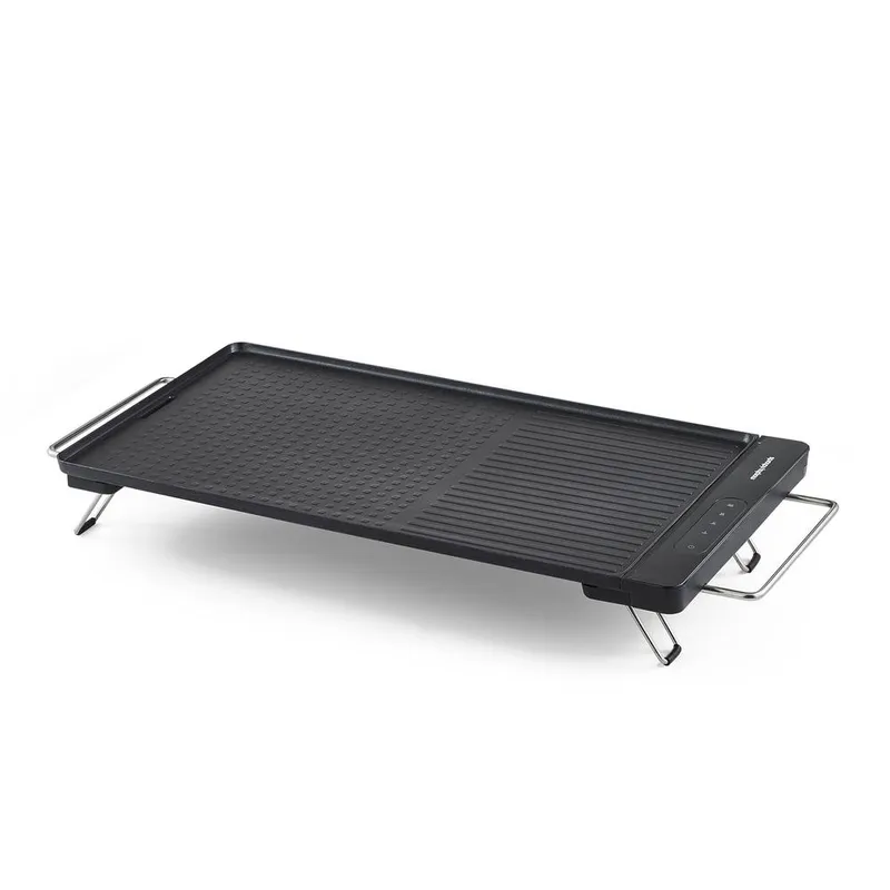 Morphy Richards Tabletop Electric teppanyaki Griddle Bbq Hot Plate 52 x 28CM in Black Size: Small - Black