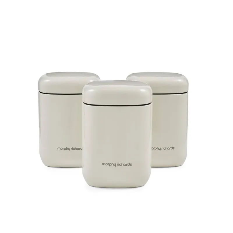 Morphy Richards Storage Canisters Set in Cream Size: Large - Cream - Size: L