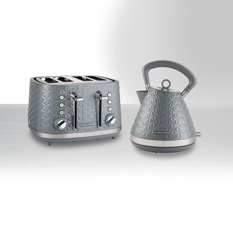 Morphy Richards Vector Kettle & Toaster Set in Grey Grey