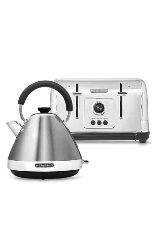 Morphy Richards Venture Kettle & Toaster Set in Silver - Silver