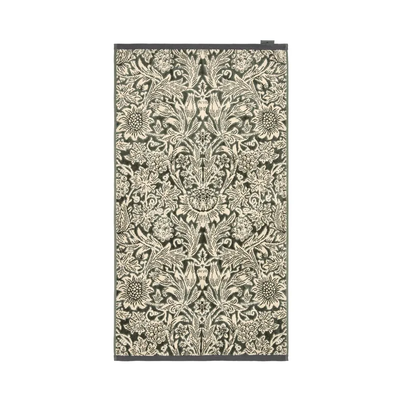 Morris & Co 'Sunflower' Towels in Green Green