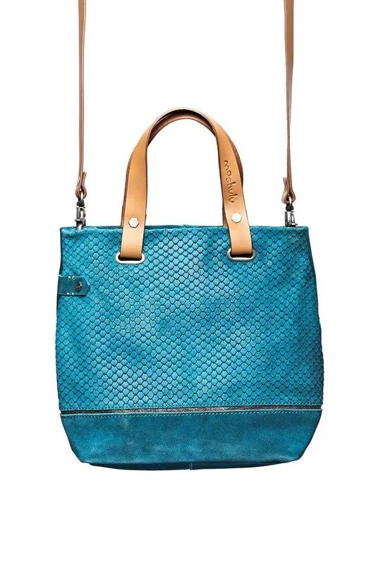 Moshulu Women's 'Sitar' Suede Tote Bag in Teal - Teal