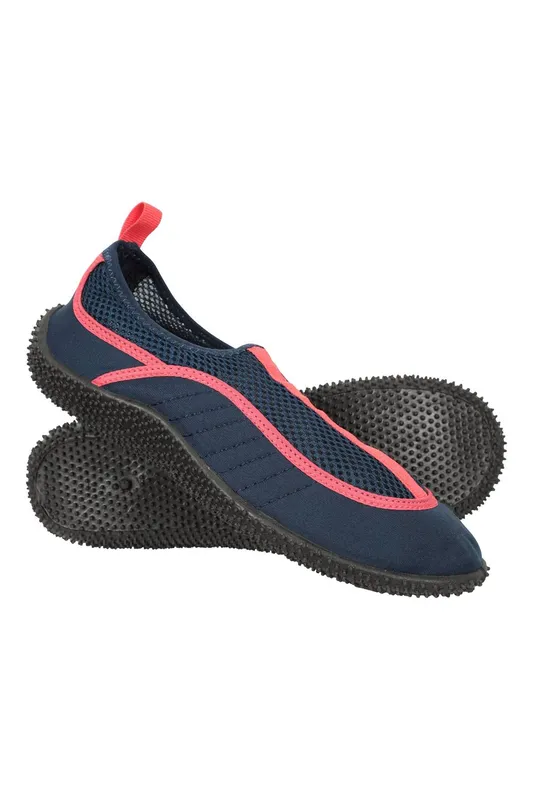 Mountain Warehouse Women's 'Bermuda' Summer Beach Holiday Neoprene Aqua Wet Shoes in Navy Size: 8 - Navy