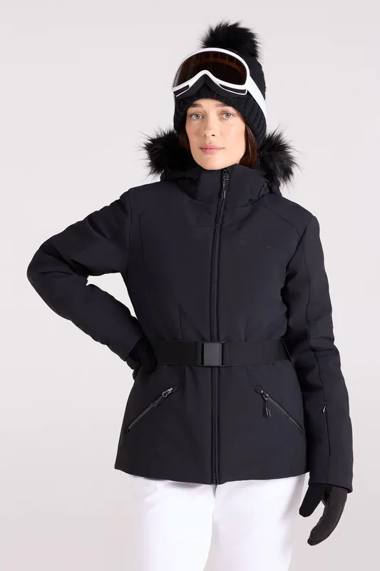 Mountain Warehouse Swiss Womens Ski Jacket - Black - Black - Size: 12