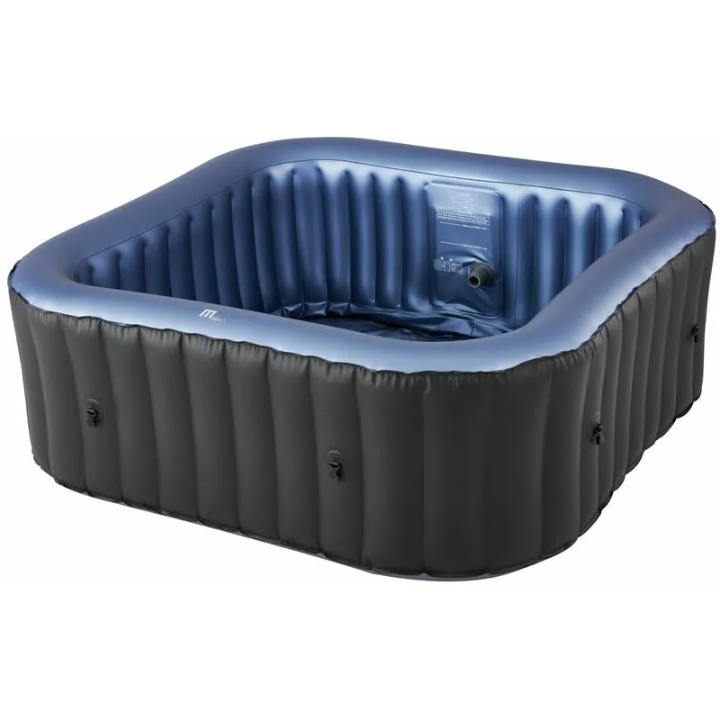 Shatchi Tekapo Latest Mspa Portable Hot Tub Square 6 Persons Outdoor Bubble Spa in Blue Blue