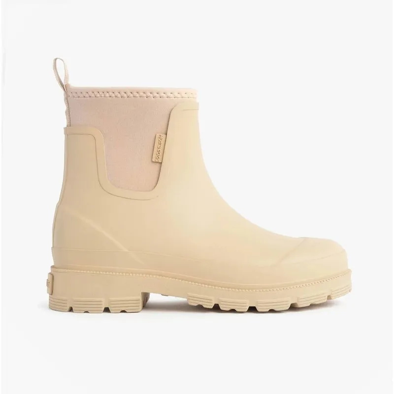 Mud Dogs Women's Brooke Pull On Ankle Neoprene Wellies in Cream Size: 6 Cream 6