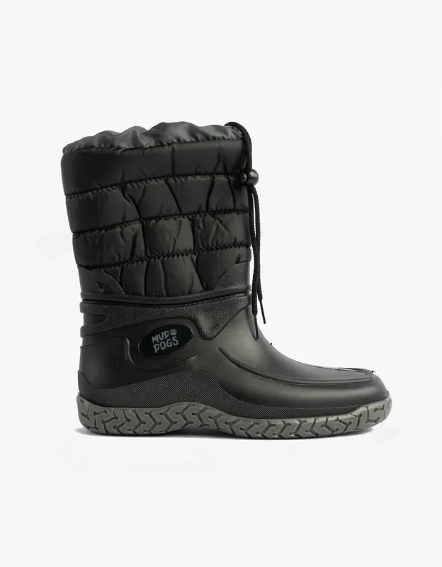 Women's Mud Dogs Nordic Womens Warm Lined Boots Black - Size: 4