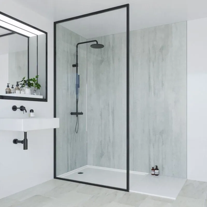 Multipanel Linda Barker Concrete Formwood 2400mm x 900mm Hydro-Lock Tongue & Groove Bathroom Wall Panel