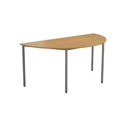 Multipurpose Tables 1600 X 800 Semi-Circular Multipurpose 18Mm Table Desktop Nova Oak