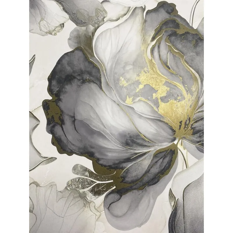 Muriva Floral Wallpaper Elysian Black and Gold Wall Paper Roll