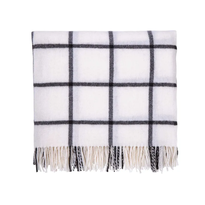 Murmur 'Beau' Wool Blanket in Grey Size: 130 cm x 170 cm Grey 130 cm x 170 cm