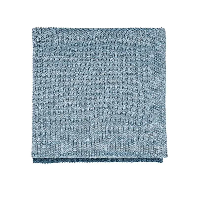 Murmur Flo Knitted Throw, Ballintoy Blue