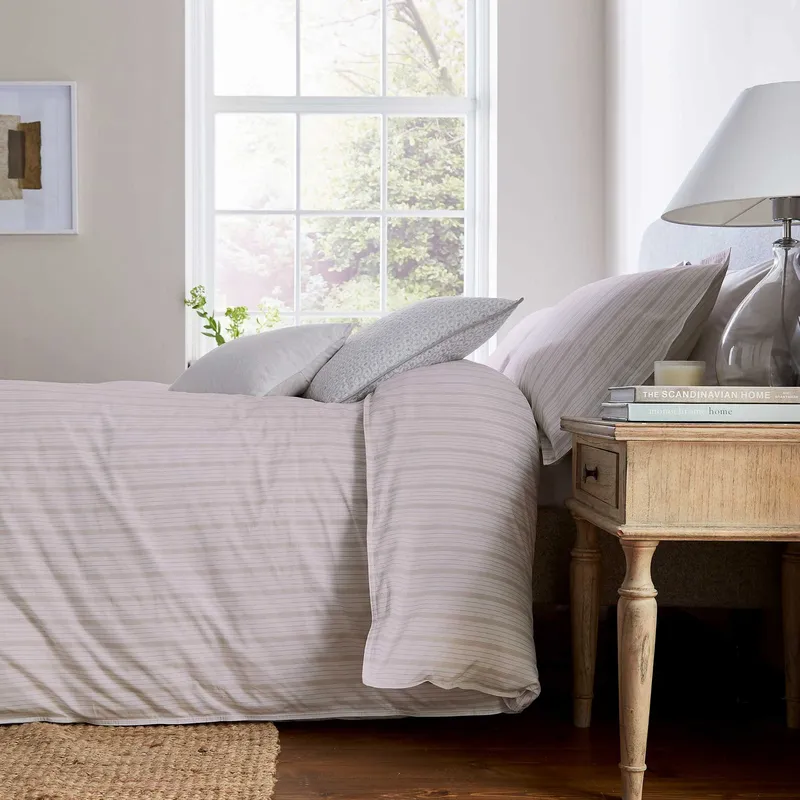 Murmur 'Juno' Cotton Duvet Cover Set in Light Beige Size: King Light Beige King