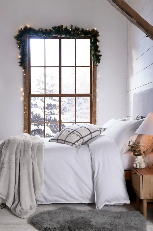 Murmur Laila Brushed Cotton Kingsize Duvet Cover, White