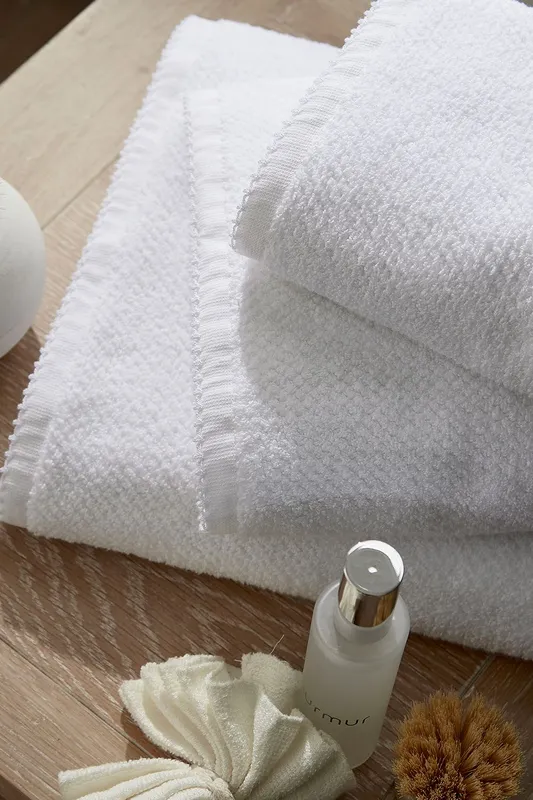 Murmur Lune Sculpted Hand Towel, White