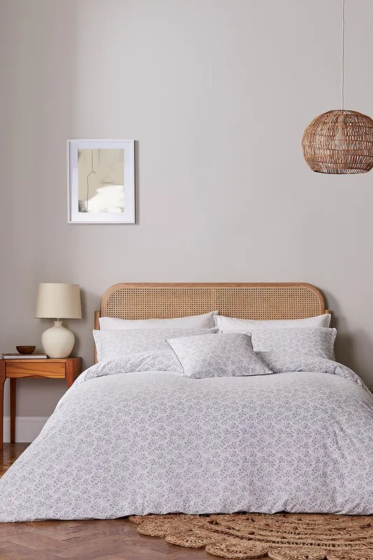 Murmur Mae Kingsize Duvet Cover Set, Cloud Grey