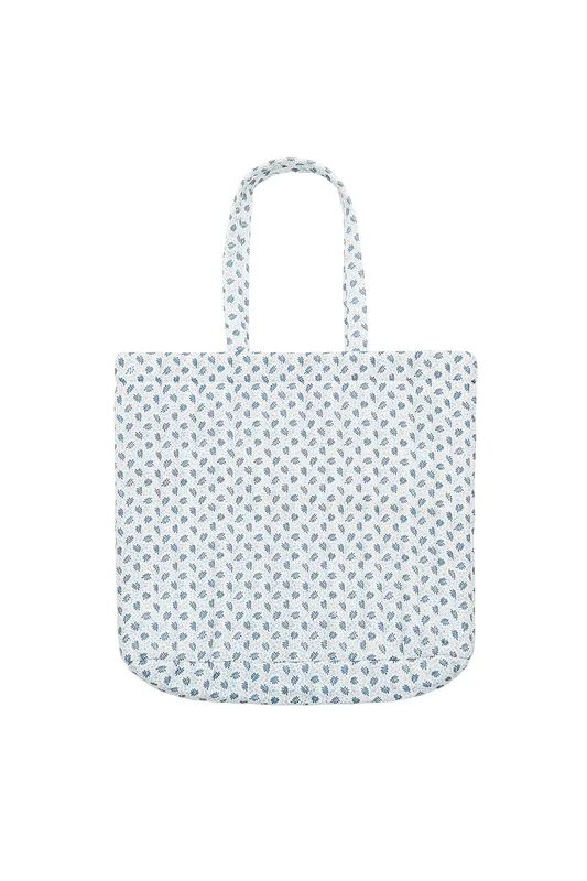 Murmur 'Nara' Cotton Tote Bag in Blue Blue