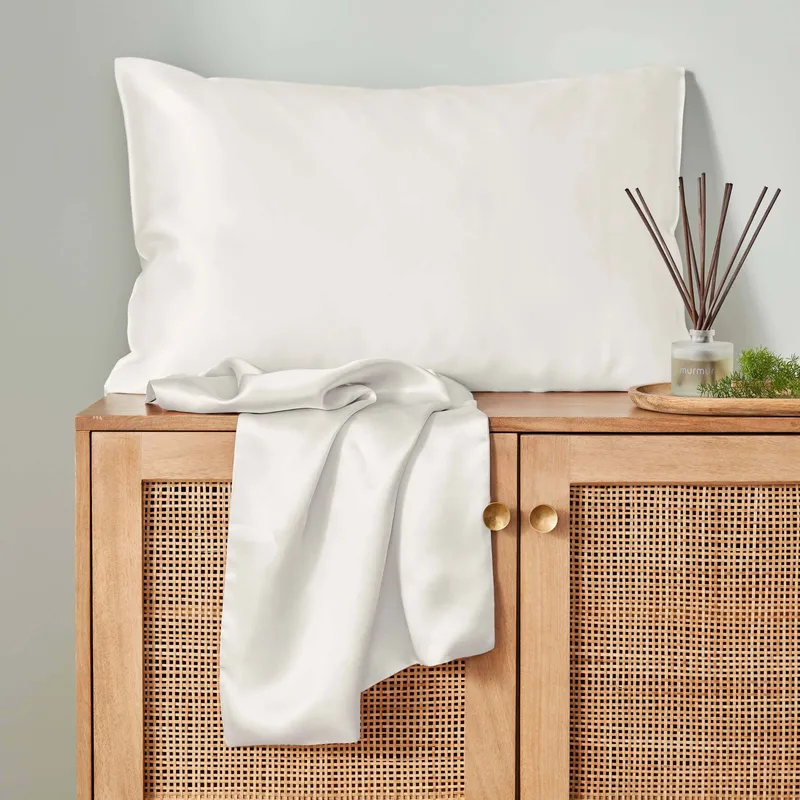 Murmur Silk Standard Pillowcase, Ivory