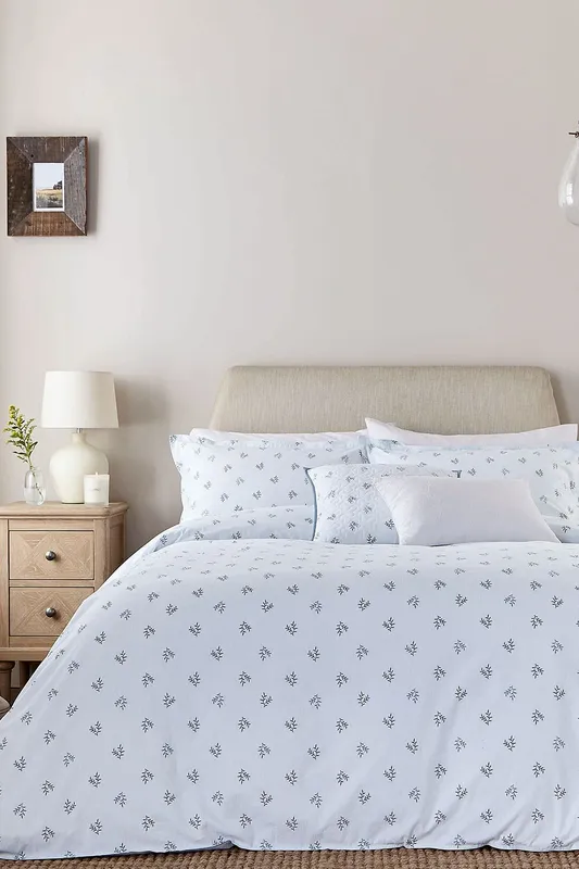 Murmur 'Thalia' Cotton Duvet Cover Set in Blue Size: King Blue King