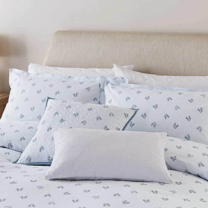 Murmur 'Thalia' Cotton Duvet Cover Set in Blue Size: Super King Blue Super King