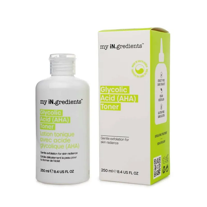 My iN.gredients Glycolic Acid (Aha) Exfoliating Toner 250ml in White - White