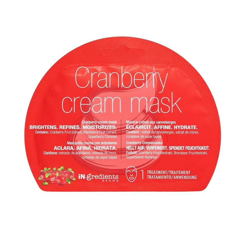 My iN.gredients Cranberry Cream Mask 1pc in Red - Red - Size: One Size