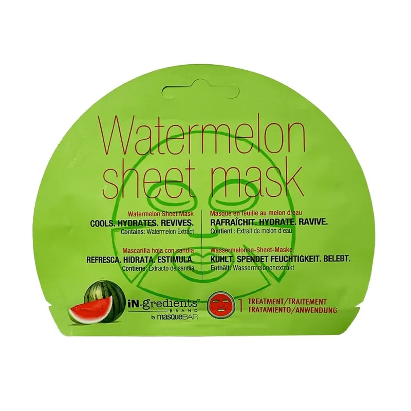 My iN.gredients Women's Watermelon Reviving Sheet Face Mask in Green Green female