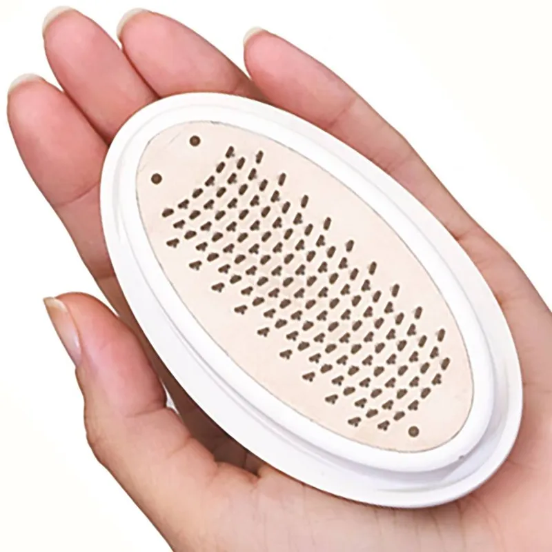 mysmartbuy Set of 2 Foot Files - Egg-Shaped Dead Skin & Callus Remover Pedicure Tool in White - White