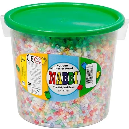 Nabbi Medium Tube Beads Mother Of Pearl Mix - 20000 pcs