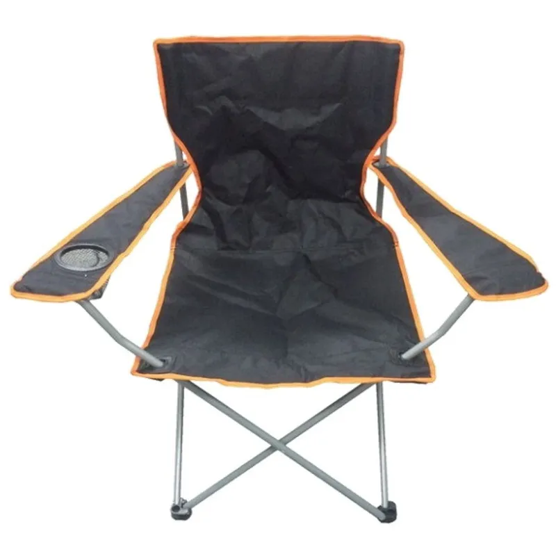 Nalu Black & Orange Lightweight Folding Camping Beach Captains Chair Multicolor