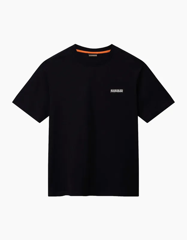 Men's Napapijri S-Small Box T-Shirt - Black - Size: 38