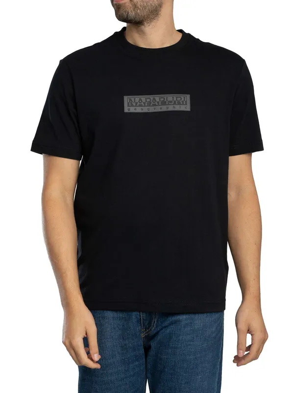 T-shirt Napapijri S-Box Logo Noir XL