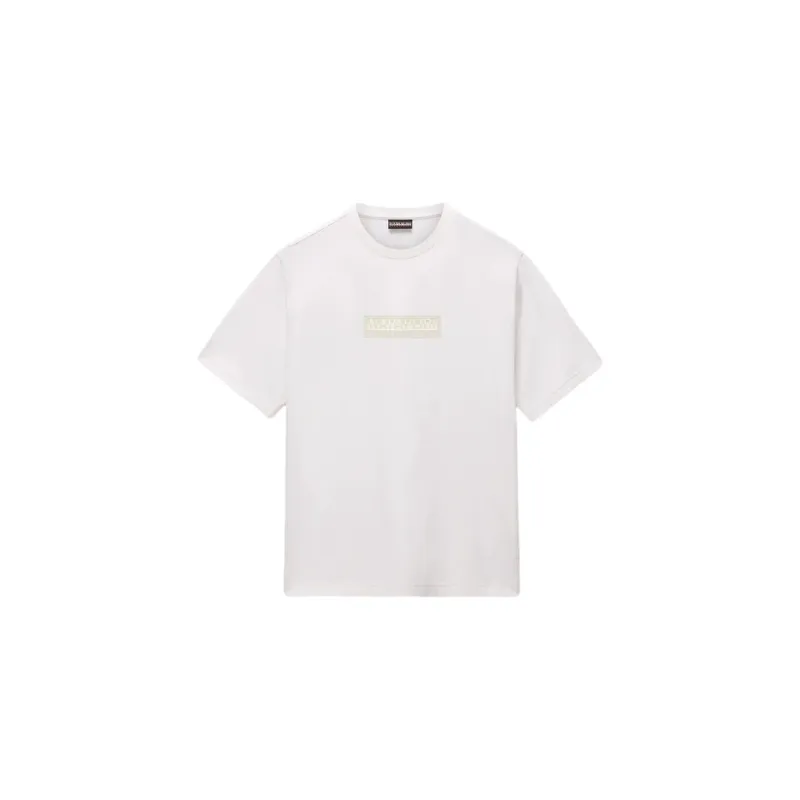 T-shirt Napapijri Box Logo Blanc L