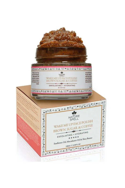 Nature Spell Brown Sugar & Coffee Exfoliating Face Scrub 100ml - Brown