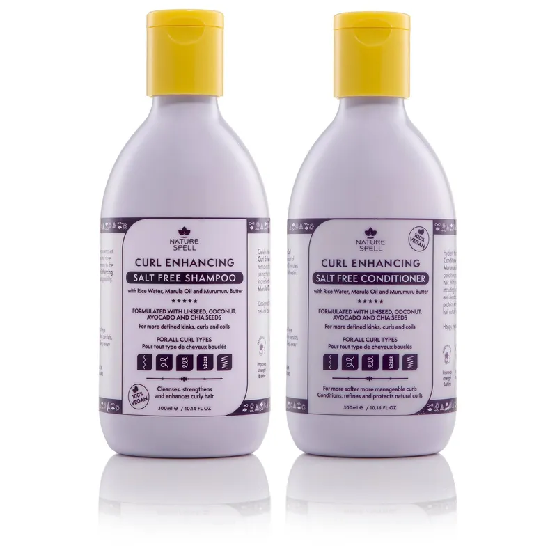 Nature Spell Curl Enhancing Shampoo & Conditioner Duo in Clear - Clear