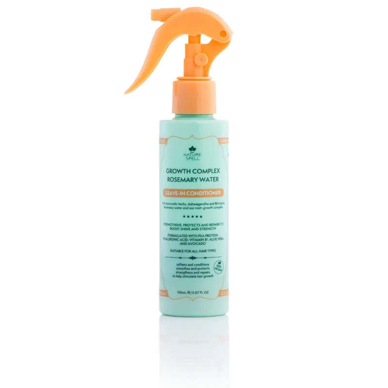 Nature Spell Growth Complex Rosemary Water Leave-In Conditioner in Green Green