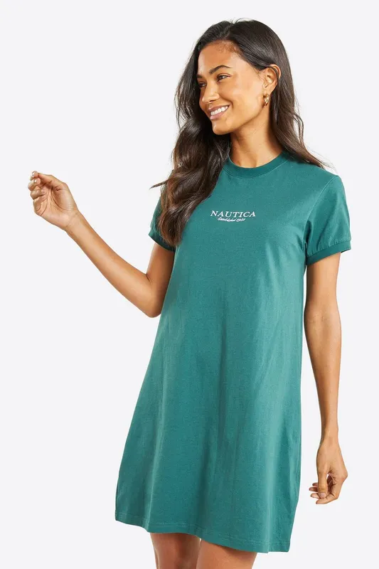 Nautica Women's 'Jardin' Dress in Green Size: 8 Green female
