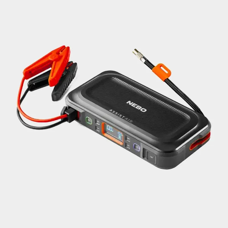 Nebo Assist Air Jump Starter & Air Compressor Power Bank, Black