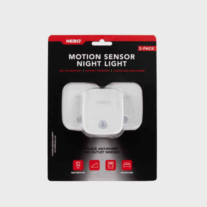 Nebo LED Motion Sensor Night Light (3 Pack) White
