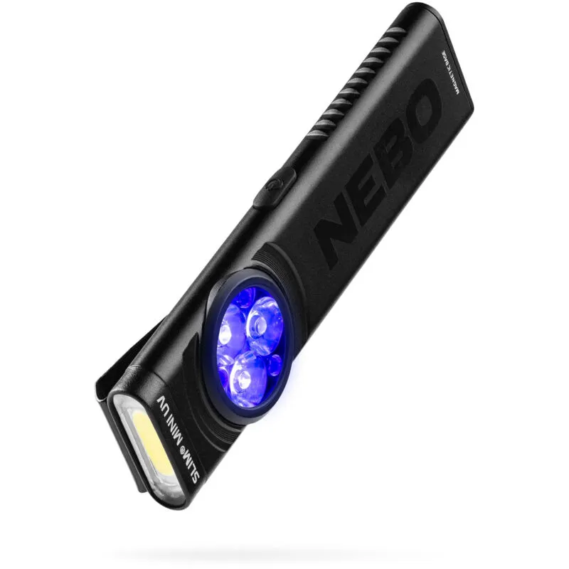 Nebo Slim Mini UV Rechargeable LED Flashlight (Black) 150 Lm