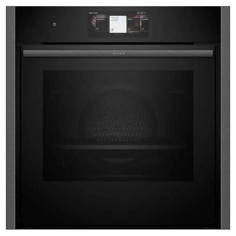 Neff B64CT73G0B N90 Slide & Hide Pyrolytic Multifunction Single Oven - Graphite
