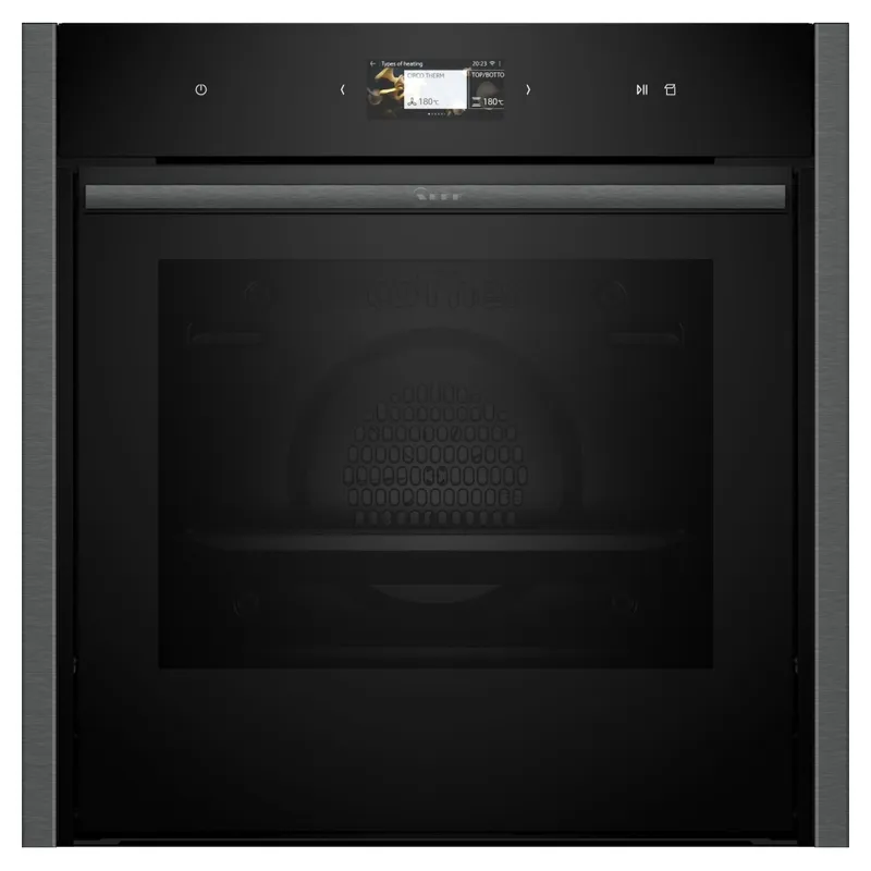 Neff B64FS31G0B N90 Slide & Hide FullSteam Single Oven - Graphite