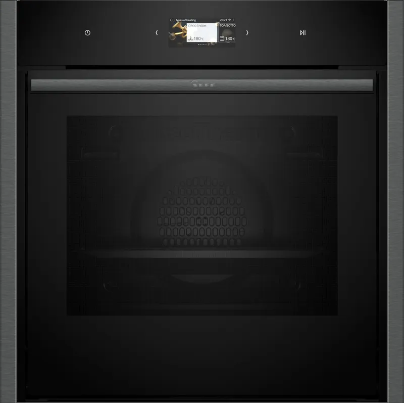 Neff N90 B64CS71G0B Black/Graphite Grey Slide & Hide Built-In Pyrolytic Single Oven