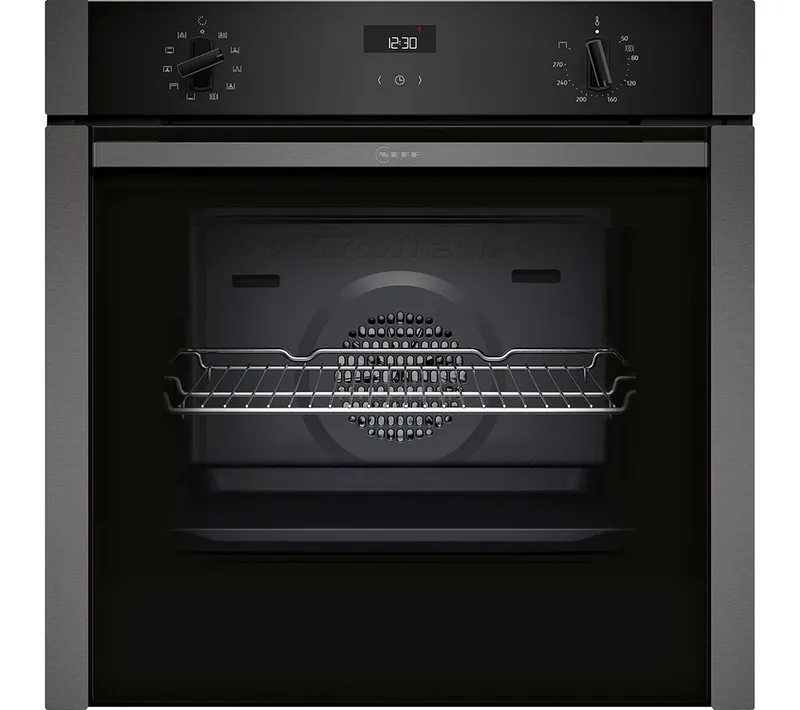 Neff Slide&Hide N50 B3ACE4AG3B Electric Oven - Graphite Grey, Silver/Grey