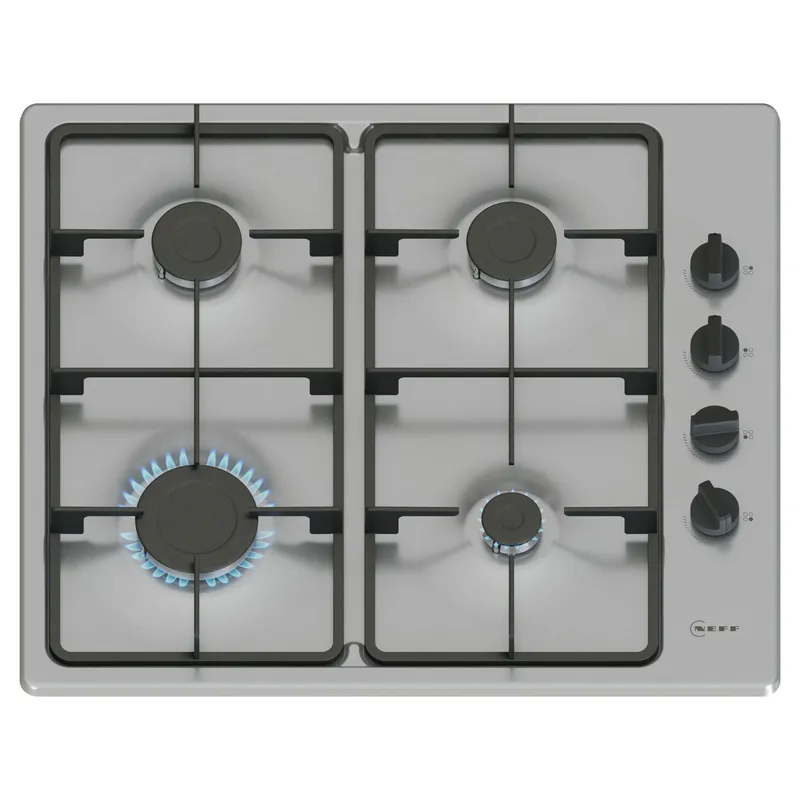 Neff T26BKP6N0 N30 60cm 4 Burner Gas Hob in Stainless Steel