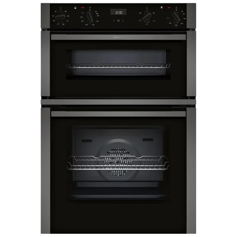Neff U1ACE2AG3B N50 88cm Built In Electric Double Oven in Black with G