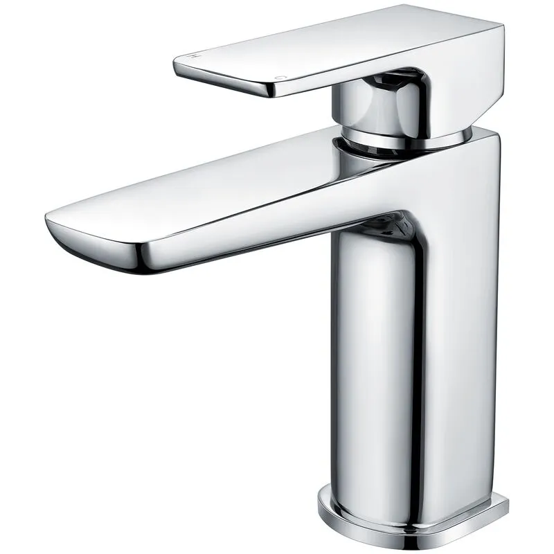 Nes Home Astra Modern Chrome Bathroom Basin Mono Mixer Tap + Waste