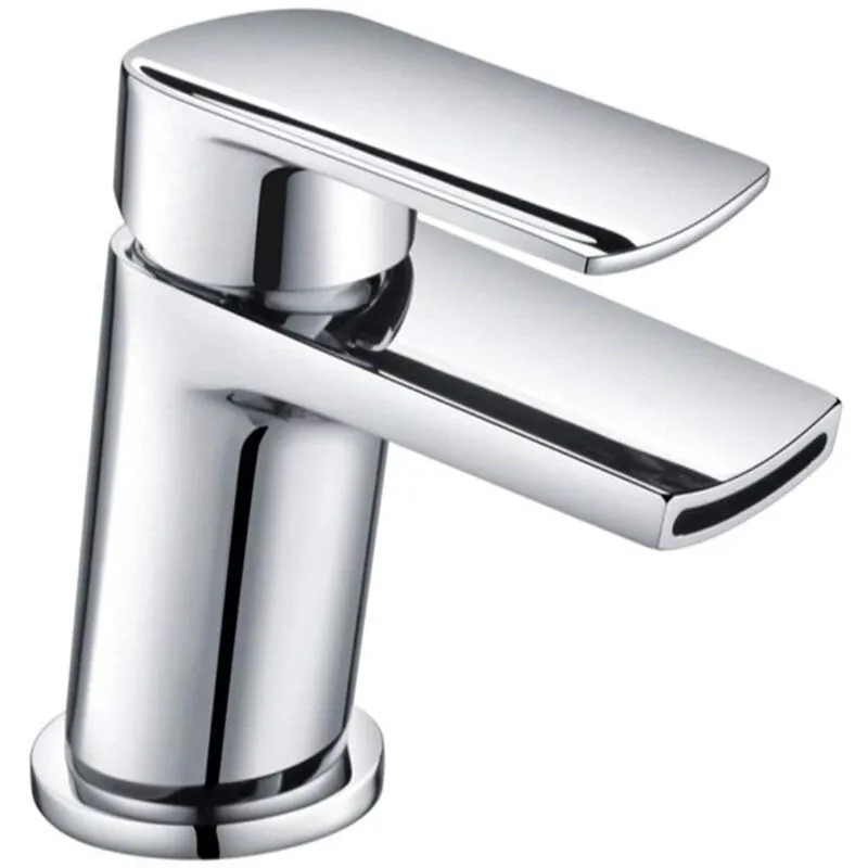 Nes Home Centa Waterfall Cloakroom Basin Mono Mixer Tap in Silver Silver