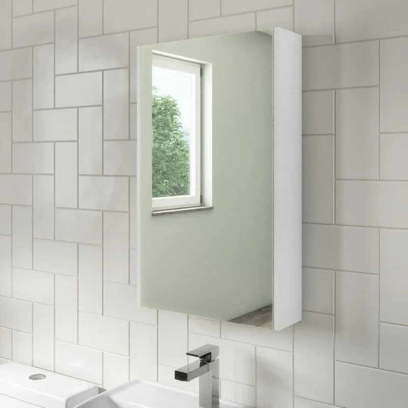 Nes Home - McCann 400mm Mirror Shaving Cabinet White